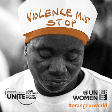 the UN's campaign: Violence Must Stop #orangeurworld
