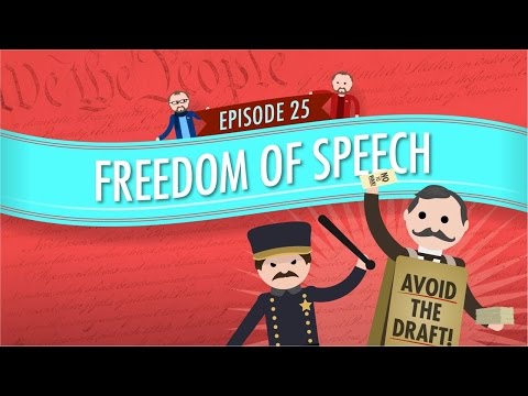 Thumbnail for the embedded element "Freedom of Speech: Crash Course Government and Politics #25"