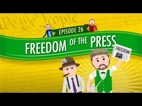 Thumbnail for the embedded element "Freedom of the Press: Crash Course Government and Politics #26"