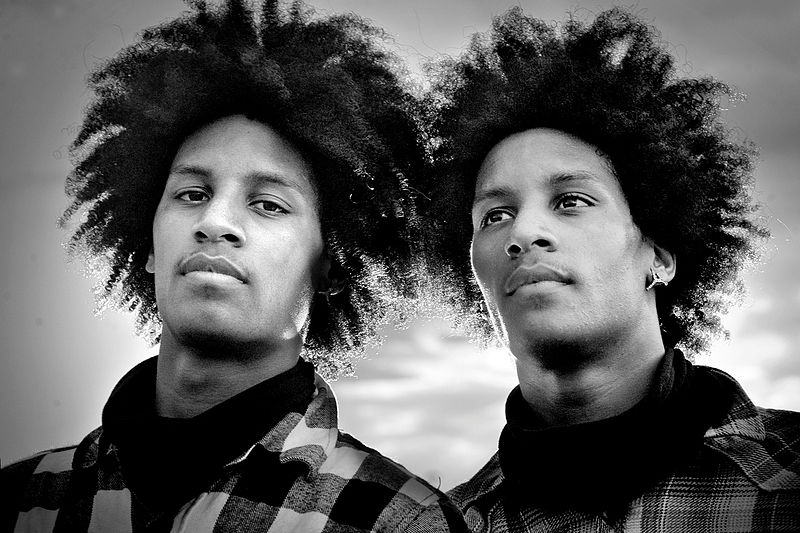 Identical twins Laurent and Larry Nicolas Bourgeois, the Les Twins.