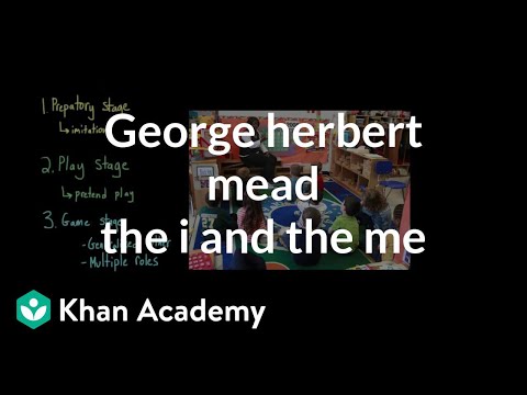 Thumbnail for the embedded element "George Herbert Mead- The I and the Me | Individuals and Society | MCAT | Khan Academy"