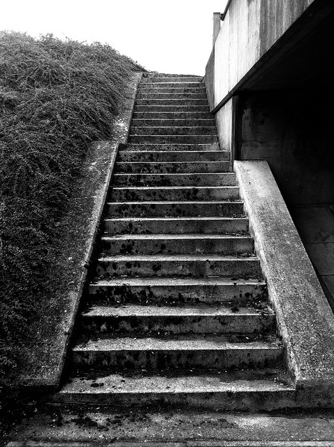 Old concrete steps