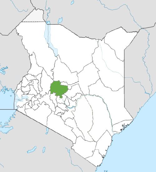 Map of Kenya with Laikipia District, where the author conducted her fieldwork, highlighted.