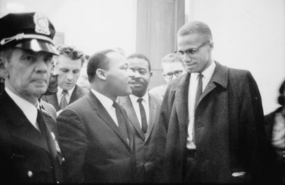 Martin Luther King et Malcolm X.