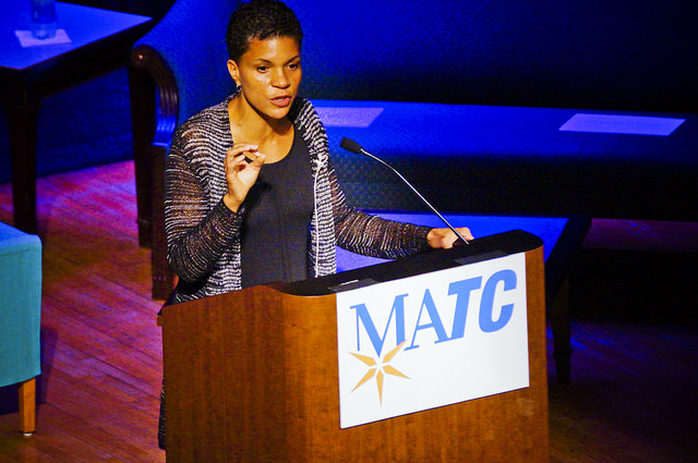 Michlle Alexander speaks at Milwaukee Area Technical College (MATC)