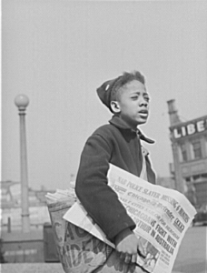 Selling the Chicago Defender in 1942