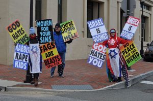 Demonstrators from Westboro Baptist Church
