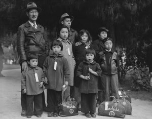 The Mochida Family Being Relocated Against Their Will to a Detention Center in 1942