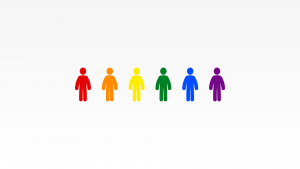 Human Figures in Multiple Colors