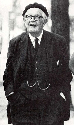 Uma fotografia mostra Jean Piaget.
