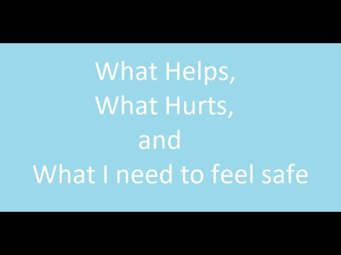 Thumbnail for the embedded element "What helps, what hurts, and what I need to feel safe"