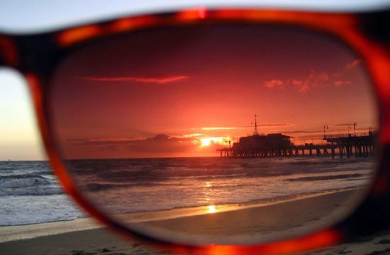 looking at a sunset through a pair of rose-colored glasses