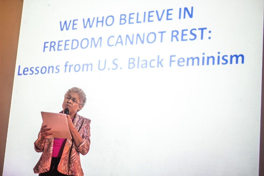 Patricia Hill Collins speaking at the Festival Latinidades in 2014