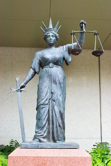 Lady Justice with the scales of justice