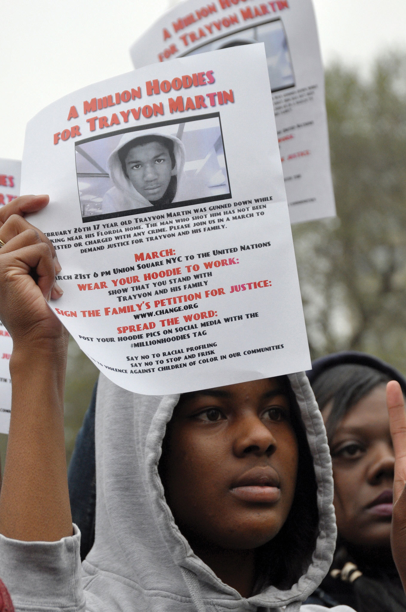Protest in the aftermath of Trayvon Martin's murder.