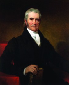 A portrait of Chief Justice John Marshall.