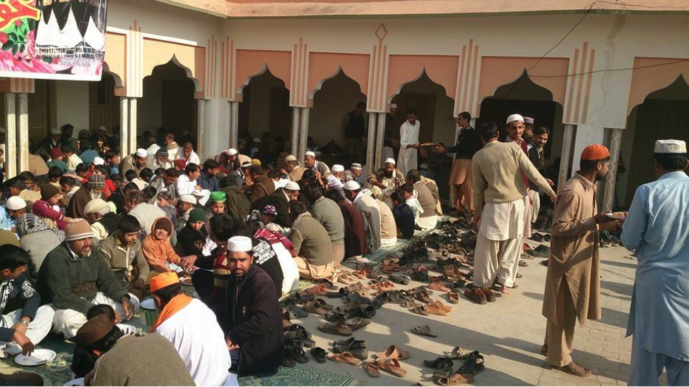 Gathering for religious function Mohra bakhtan