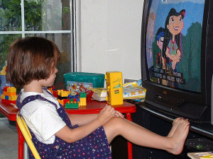 Image of child watching tv