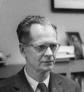 Black and white image of BF Skinner at Harvard
