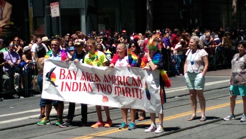 Two-spirited marchers at San Francisco Pride 2014.