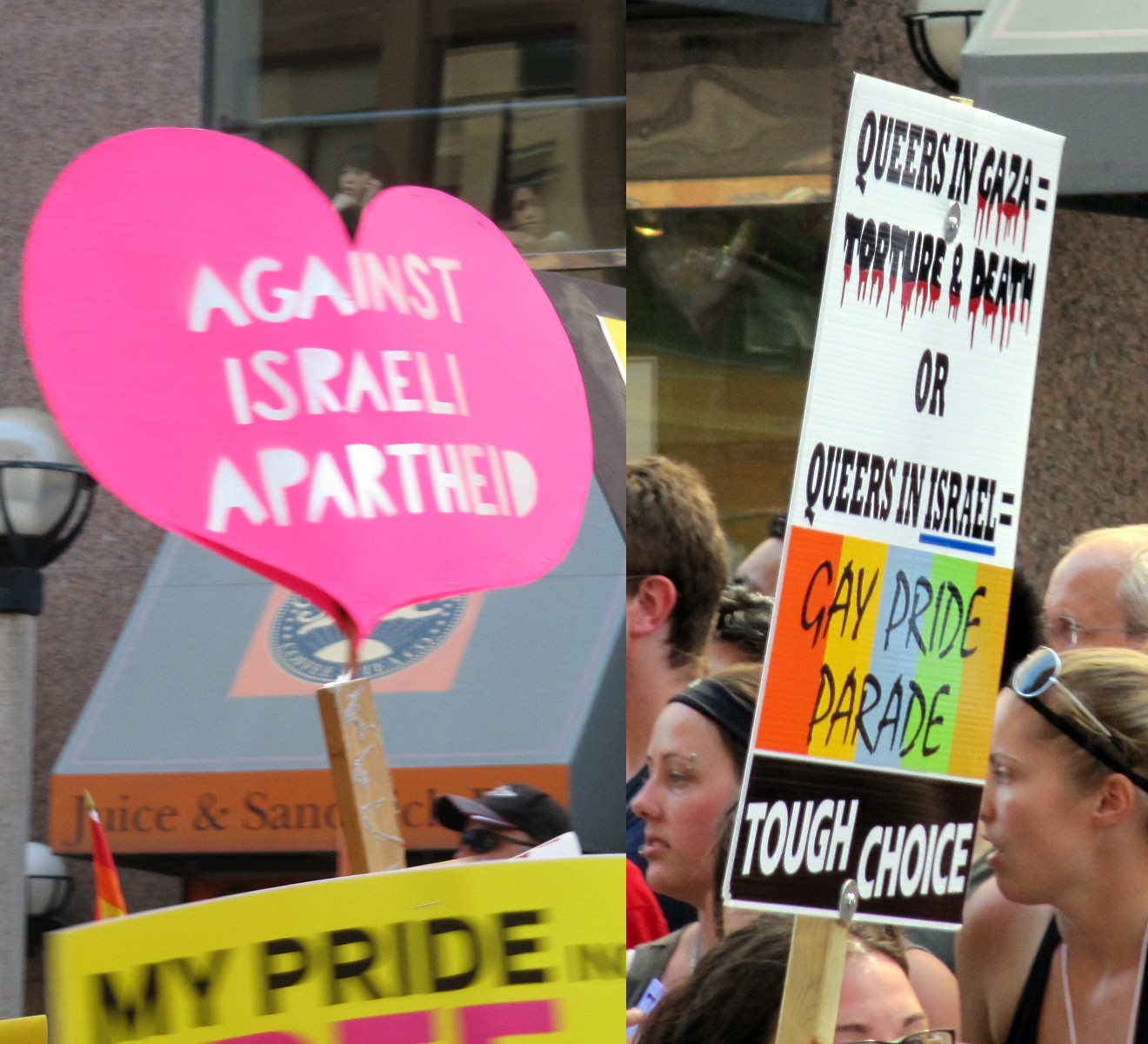 Des manifestants contre la politique israélienne.