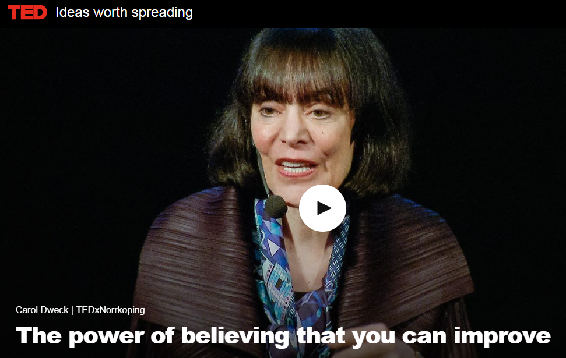 Screenshot of Carol Dweck's TED Talk