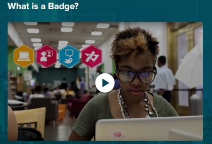 A screenshot of the "What is a Badge" video