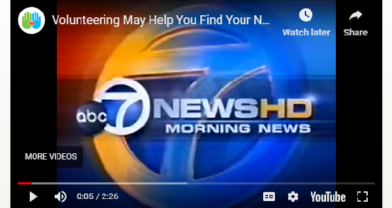 A screenshot of the "Volunteering May Help You Find Your Next Job" video