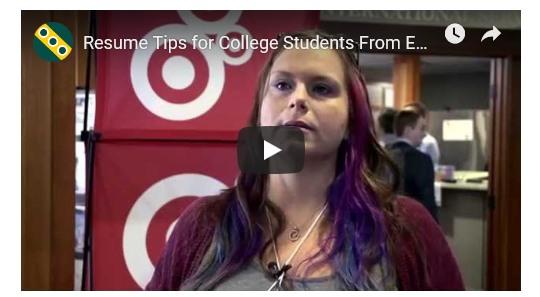 Captura de pantalla del video “Consejos de currículum para estudiantes universitarios de empleadores”
