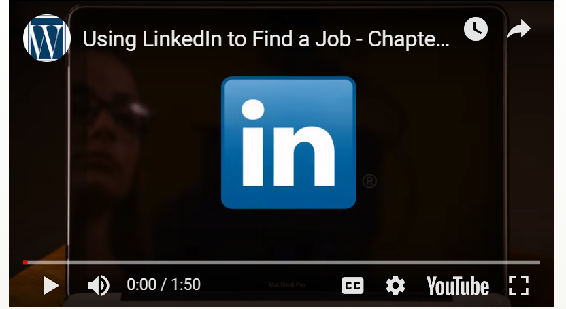 A screenshot of the "Using LinkedIn to Find a Job" video