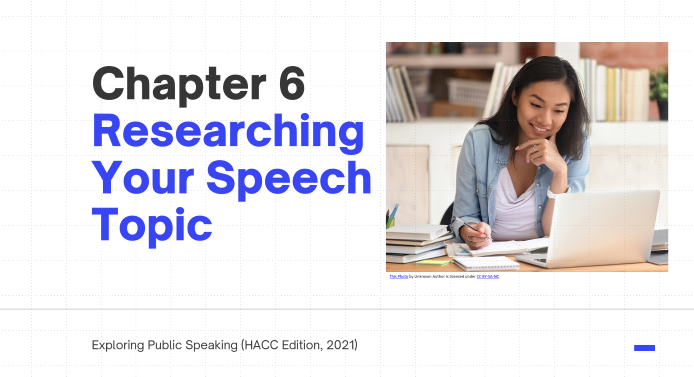 6: Researching Your Speech Topic