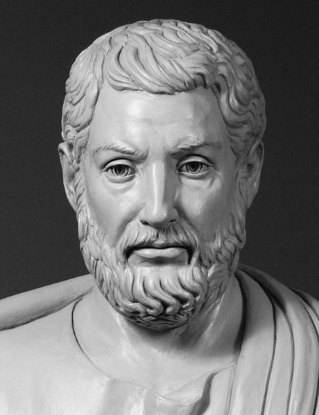 A marble bust of Cleisthenes.