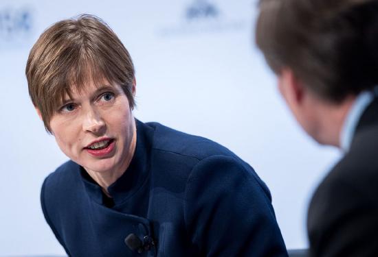 Kersti Kaljulaid, president of Estonia, at the 2018 Munich Security Conference.