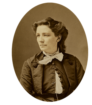 Formal studio photograph of Victoria Woodhull.