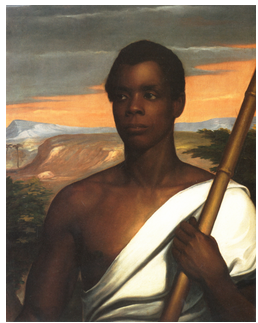 1840 oil portrait of Joseph Cinque (Sengbe Pieh), leader of the slave revolt aboard the ship Amistad, by Nathaniel Jocelyn