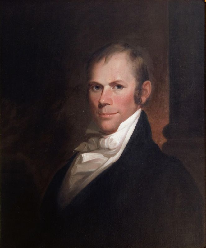 Oil painting of Henry Clay, 1818, painted by Matthew Harris Jouett.