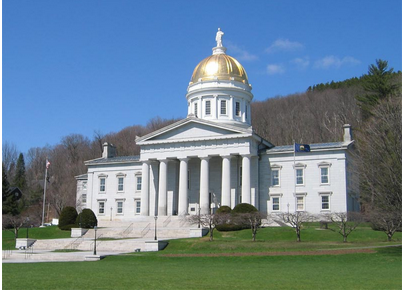 Fotografía de la Casa del Estado Vermont ubicada en Montpelier, Vermont. Fotografía de Jared C. Benedict, tomada en 2004.