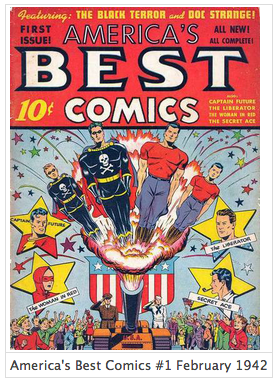 Cover of the first issue of America's Best Comics, released February 1942 