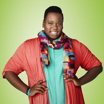 Photograph of Unique Adams, the first trans character depicted in the television show Glee.