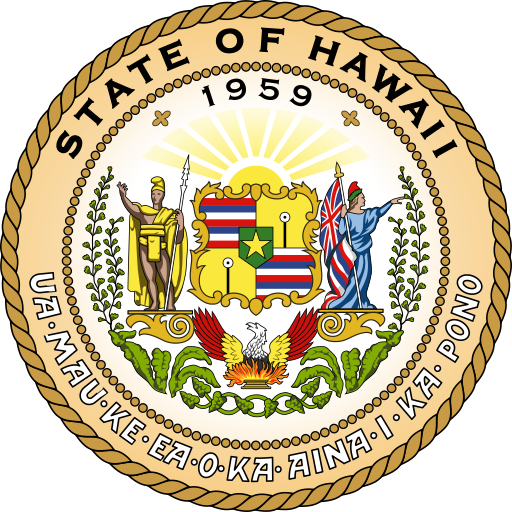 Seal of the state of Hawaii, established in 1959.
