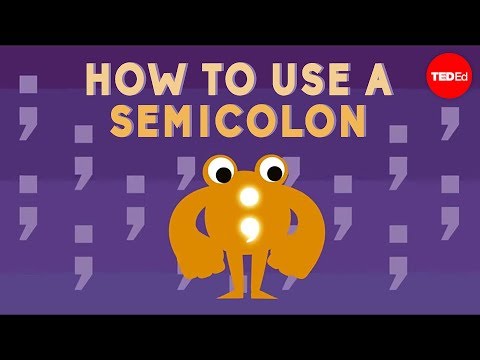 Thumbnail for the embedded element "How to use a semicolon - Emma Bryce"