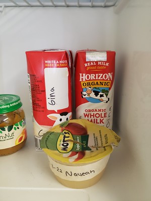 Food labeled with name and date