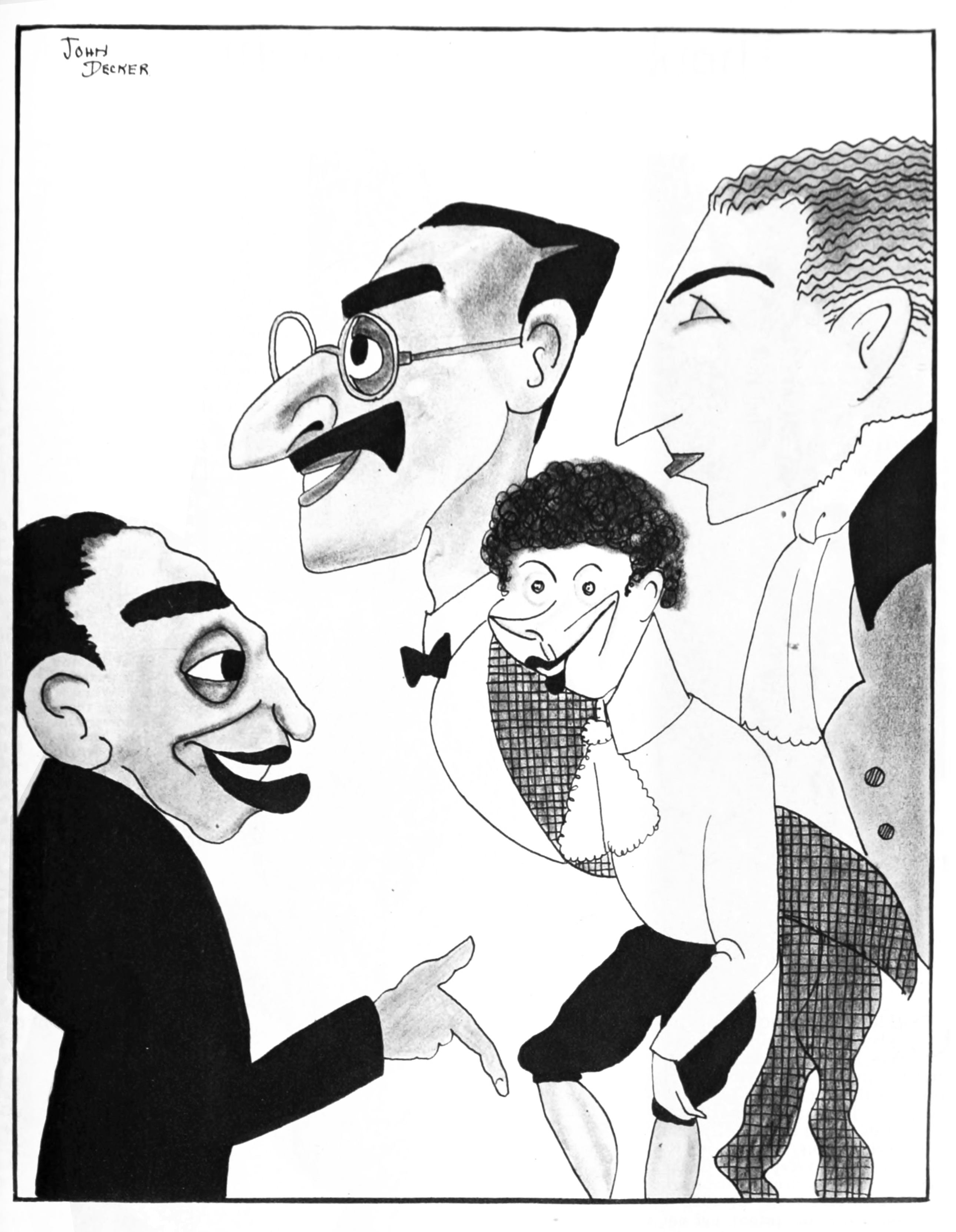 Una caricatura de cuatro de los hermanos Marx