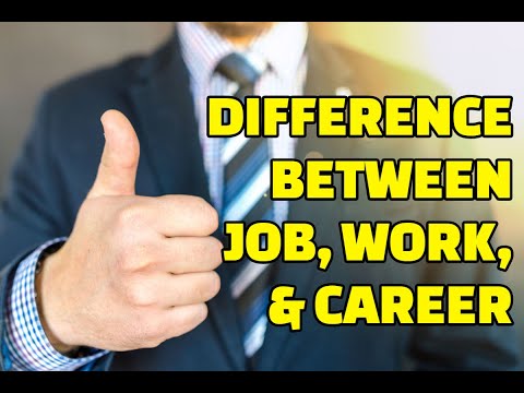 Thumbnail for the embedded element "Difference between Job, Work, and Career"
