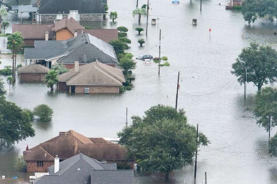 Hurricane Harvey flooding in Port Arthur, Texas